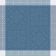 Serviettes de table jacquard pur lin Harmonie Bleu, Garnier-Thiébaut