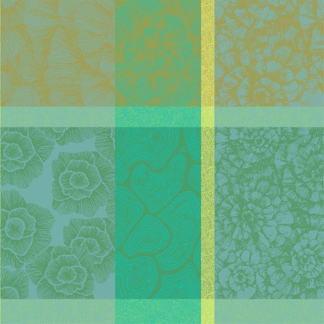 Serviettes de table Mille Pétales Chlorophylle, Garnier-Thiébaut 