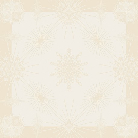 Serviettes de table coton Joyaux d'hiver Ivoire, Garnier-Thiébaut 