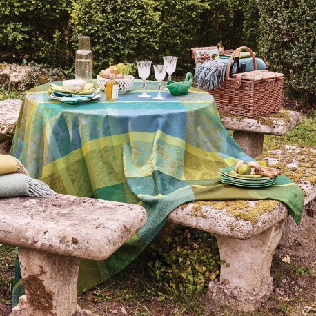 Nappe coton Mille Pétales Chlorophylle, Garnier-Thiébaut
