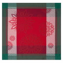 Serviettes de table de Noël Lumières d'étoiles Rubis, Le Jacquard Français