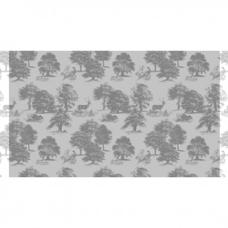 Nappe sur mesure Souveraine Argent pur lin laize 180cm, Le Jacquard Français