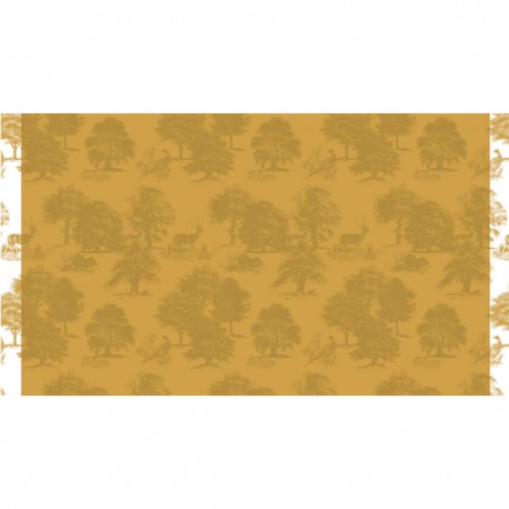 Nappe sur mesure Souveraine Or pur lin laize 180cm, Le Jacquard Français