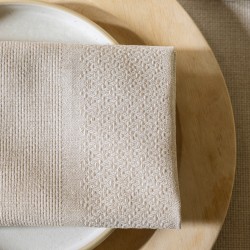 Serviettes de table Slow Life Re-Use Bois, Le Jacquard Français