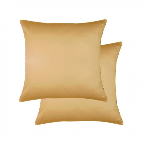 Garnier-Thiébaut - Taies unies en satin de coton 120 fils/cm² Ava Gold