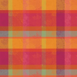 Tissu enduit Mille Rainures Flamboyant, laize 155cm, Garnier-Thiébaut