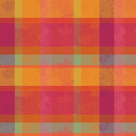 Coton enduit Mille Rainures Flamboyant, laize 155cm, Garnier-Thiébaut