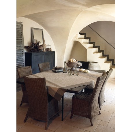 Nappe coton enduit Provence Calisson